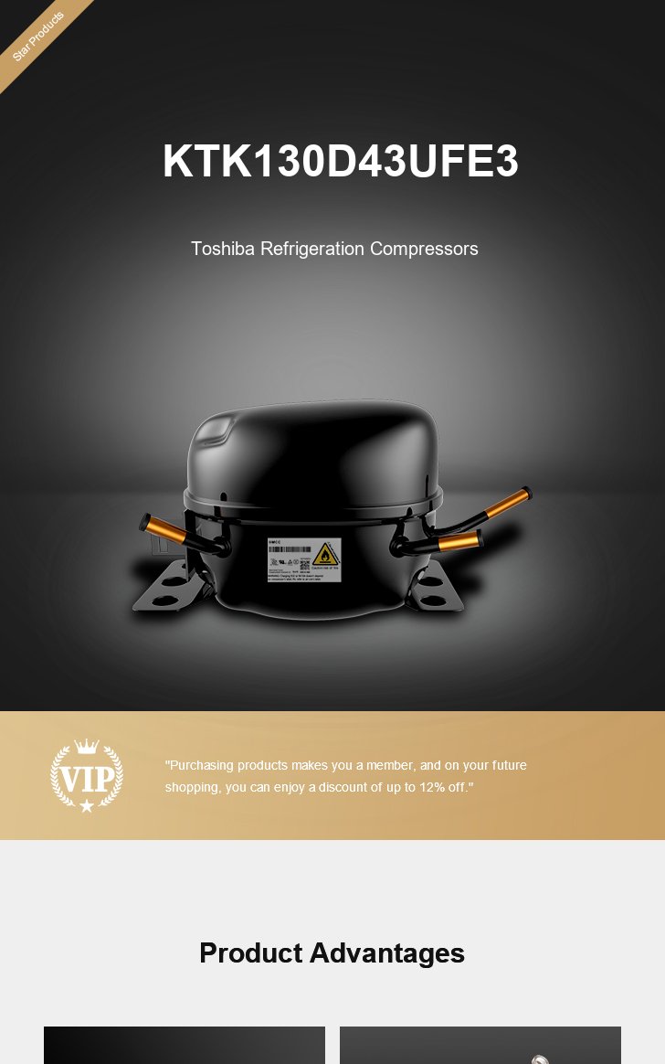 Toshiba Compressor KTK130D43UFE3, technical parameters pdf, structure diagram